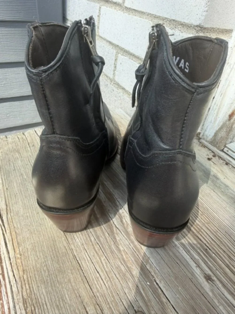 Tecovas Daisy Black Leather Ankle Boot 7